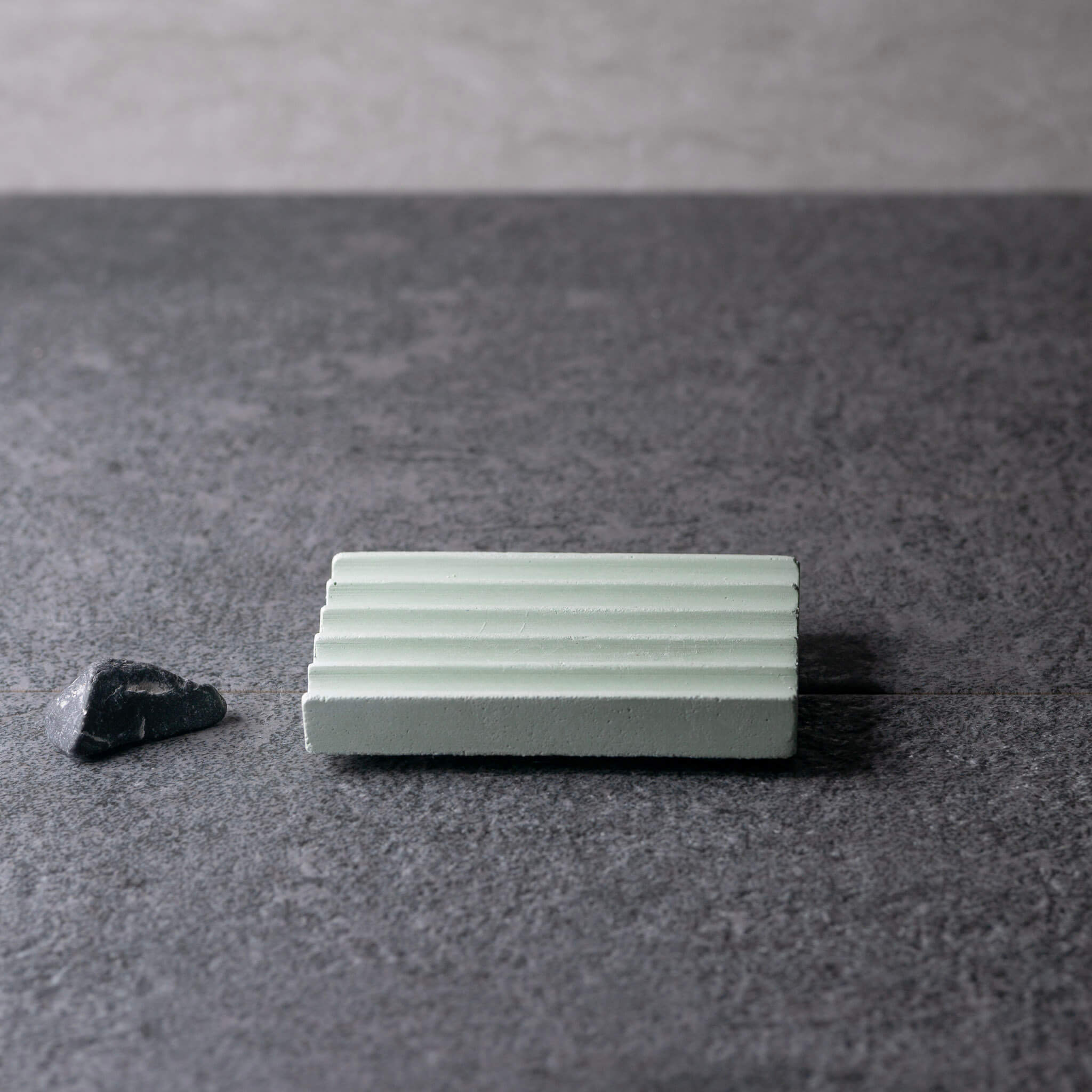 Rectangular Concrete Soap Dish | Pistachio Green