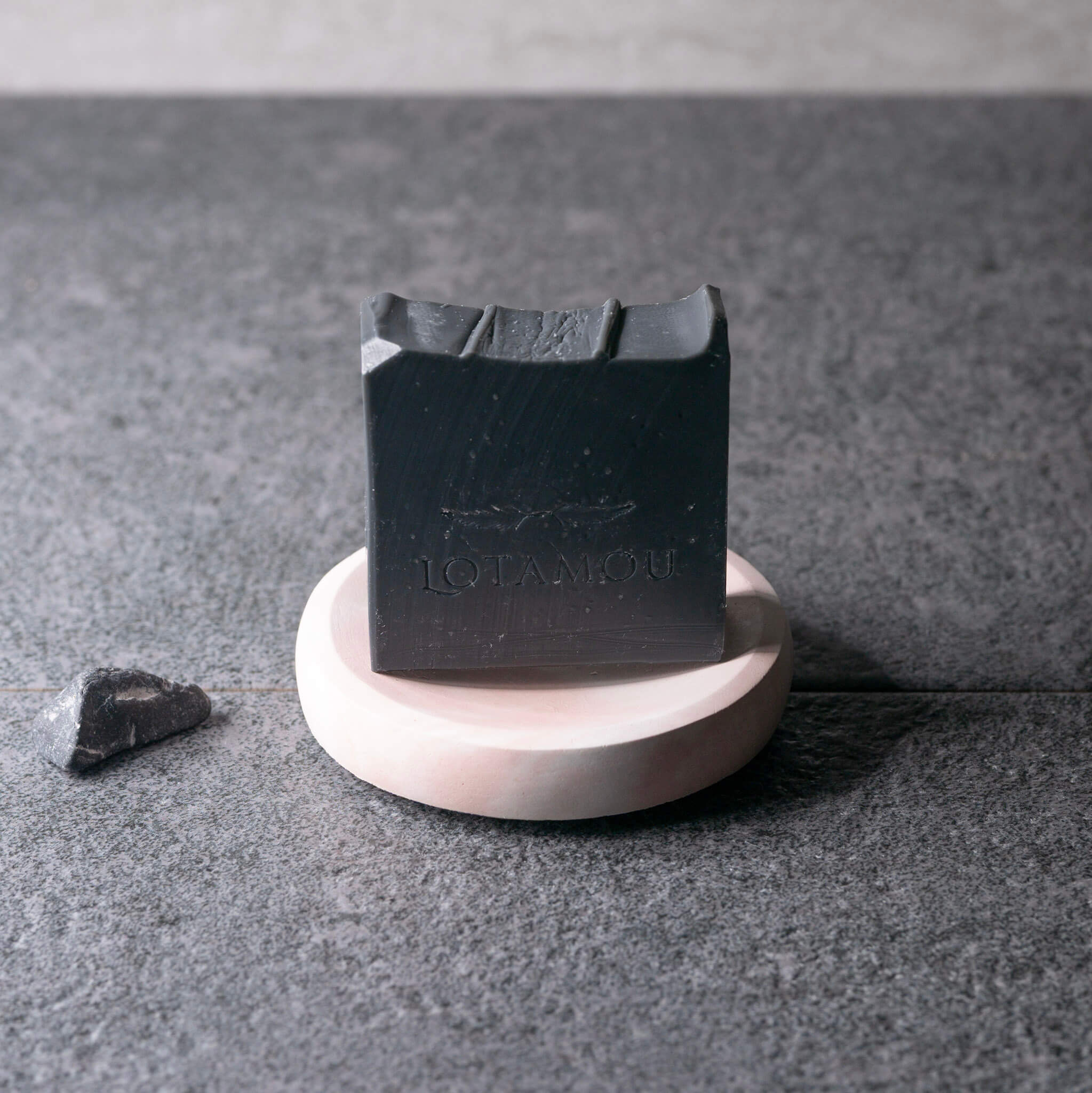 Round Concrete Soap Dish | Pink & White Marble