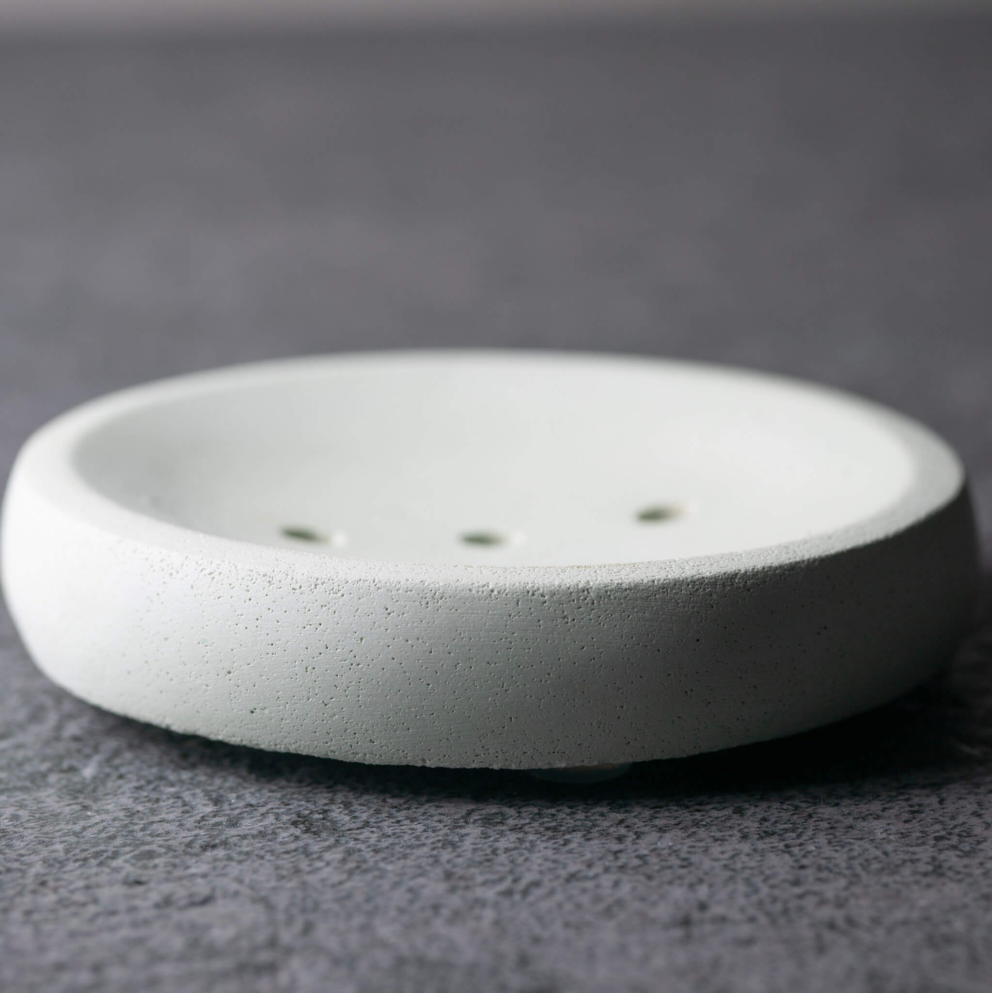 Round Concrete Soap Dish | Pistachio Green