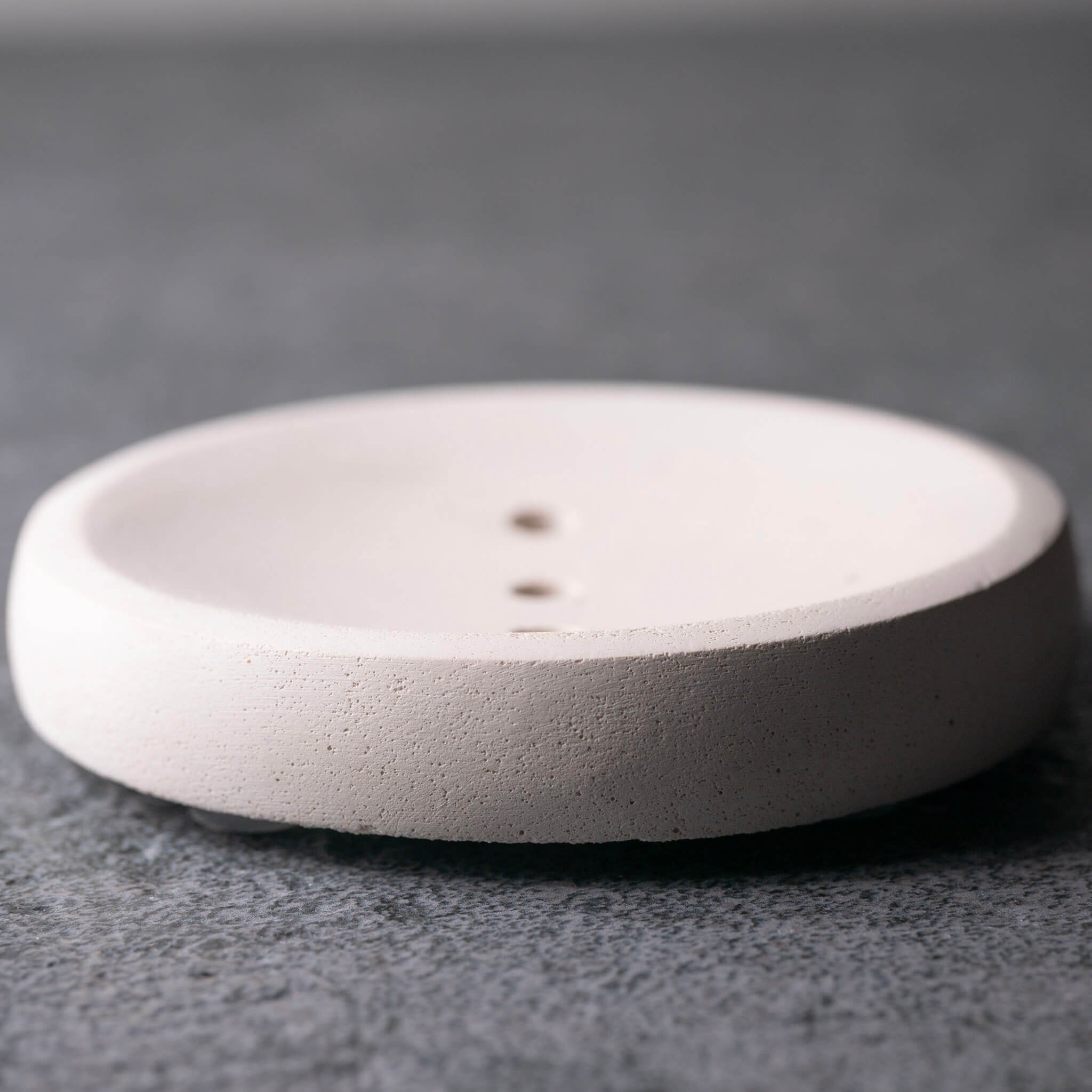 Round Concrete Soap Dish | Sand Stone