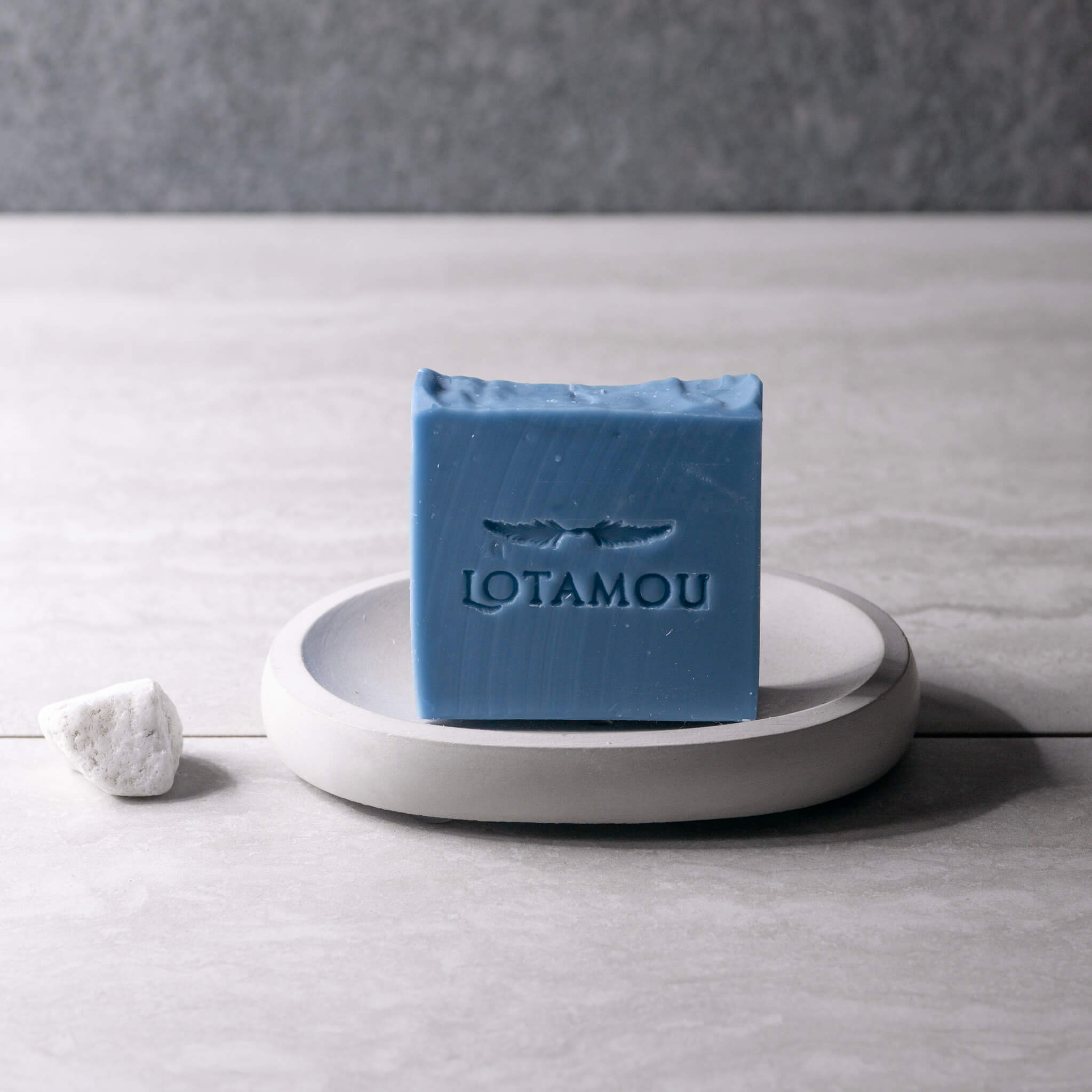 Oval Concrete Soap Dish | Storm Grey