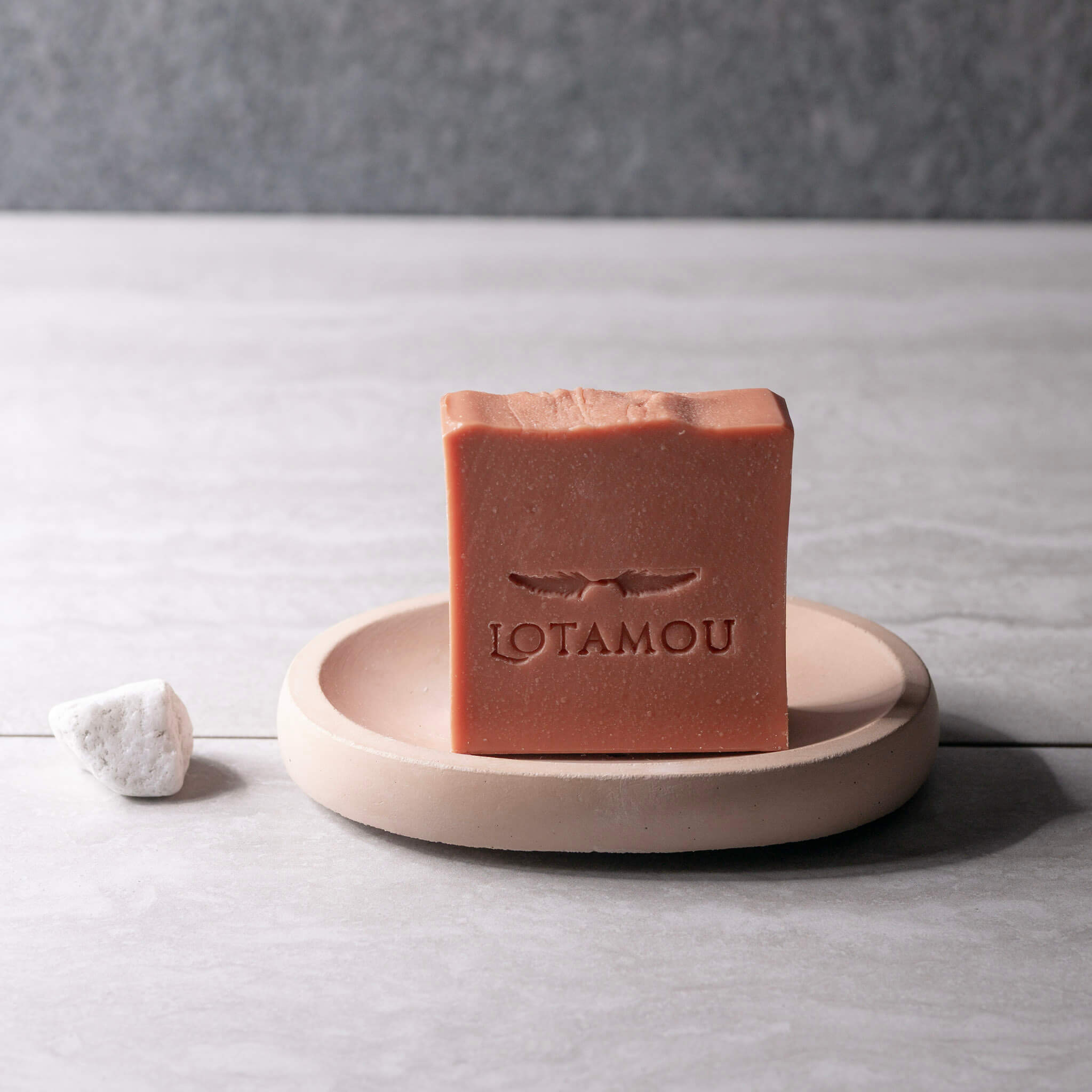 Oval Concrete Soap Dish | Sunny Cream